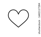 simple heart line icon. stroke... | Shutterstock .eps vector #1682117284