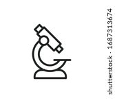 simple microscope line icon.... | Shutterstock .eps vector #1687313674