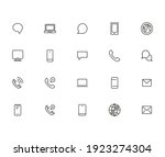 set of communication related... | Shutterstock .eps vector #1923274304