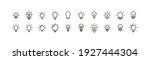 Editable vector pack of bulb line icons. Trendy stroke signs for website, apps and UI. Premium set of bulb thin line icons.