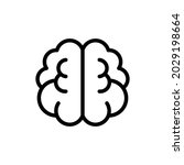 brain line icon  sign or symbol.... | Shutterstock .eps vector #2029198664