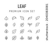 premium pack of leaf line icons.... | Shutterstock .eps vector #2040383081