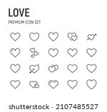 set of love line icons. premium ... | Shutterstock .eps vector #2107485527