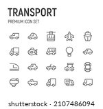 set of transport line icons.... | Shutterstock .eps vector #2107486094
