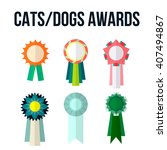 dog or cat competition winner... | Shutterstock .eps vector #407494867