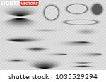 vector shadows isolated. set of ... | Shutterstock .eps vector #1035529294