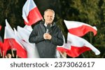 Small photo of Warsaw, Poland. 9 October 2023. Donald Tusk speaks at an election rally after a televised debate on government television at the end of the campaign.