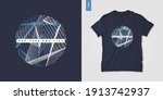 geometric mens t shirt design ... | Shutterstock .eps vector #1913742937