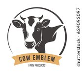 Cow Head Silhouette Emblem Logo ...