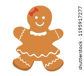 gingerbread gift celebration... | Shutterstock .eps vector #1195917277