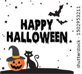 happy halloween art  vector... | Shutterstock .eps vector #1502953211