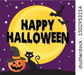 happy halloween art  vector... | Shutterstock .eps vector #1502953214