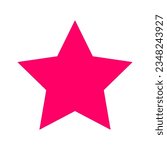 Pink star  star icon  isolation ...