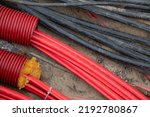 Network cables in red...