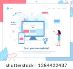 start your own website. web... | Shutterstock .eps vector #1284422437
