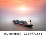 Container Ship In The Ocean At...