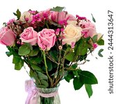 Bouquet of pink roses taken in...