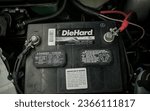 Small photo of Portland, OR, USA September 24, 2023 Saleen S281 showing the Diehard car battery