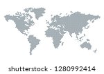 world map dots vector | Shutterstock .eps vector #1280992414