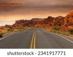 a long, narrow stretch with a smoothed or paved surface, made for traveling by motor vehicle, carriage, etc., between two or more points; street or highway. a way or course: the road to peace.