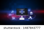 information technology internet ... | Shutterstock .eps vector #1487843777