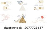 set of geometric modern graphic ... | Shutterstock .eps vector #2077729657
