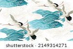 crane bird decoration vector.... | Shutterstock .eps vector #2149314271