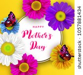 mother's day greeting card with ... | Shutterstock .eps vector #1057881434