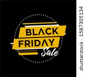black friday sale isolated on... | Shutterstock .eps vector #1587305134