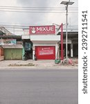 Small photo of Mixue Kandangan, Pare, Kediri, East Java, Indonesia - November 22, 2023: Mixue Stores that Open Job Vacancies in Kandangan, Pare, Kediri