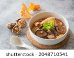 Vegetarian Braised Cabbage with shiitake mushroom, Chinese vegetarian food festival