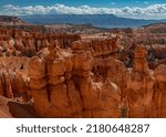 Rock columns called hoodoos fill the landscape at Bryce Canyon National Park, Garfield County, Utah