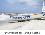 Life Guard Boat On The Beach In ...