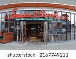 Small photo of A Frankie and Benny's restaurant is seen on a town centre street on March 21, 2016 in Trowbridge, UK. Run by Restaurant Group, the popular Italian American restaurant chain has 200 outlets in the UK.