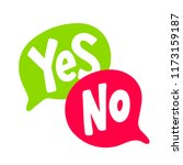 Yes No Word Text On Talk Shape. ...
