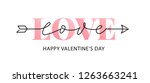 happy valentines day. vector... | Shutterstock .eps vector #1263663241