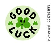 good luck logo stamp quote....