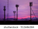Silhouette Antenna Tower And...