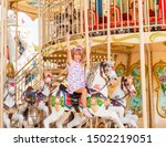 cute happy blonde little girl... | Shutterstock . vector #1502219051