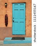 Turquoise Wooden Door A Chili...