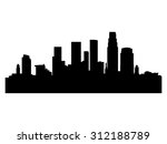 illustration of the city skyline silhouette los angeles