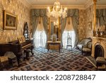Small photo of New York City, USA – May 9, 2017. The Parlor of the Theodore Roosevelt Birthplace historic site at 28 E 20th Street in New York City. The Parlor was used for special gatherings and social events