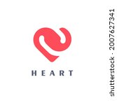 red heart   vector logo... | Shutterstock .eps vector #2007627341