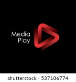 3d media play logo design.  | Shutterstock .eps vector #537106774