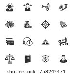 business icons set and symbols... | Shutterstock .eps vector #758242471