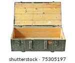 Vintage Box of ammunition opened. With Clipping Path