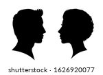 man and woman face silhouette.... | Shutterstock .eps vector #1626920077