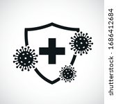  orona virus concept with... | Shutterstock .eps vector #1686412684