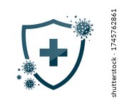  orona virus concept with... | Shutterstock .eps vector #1745762861