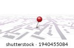 red gps navigator pointer on... | Shutterstock .eps vector #1940455084